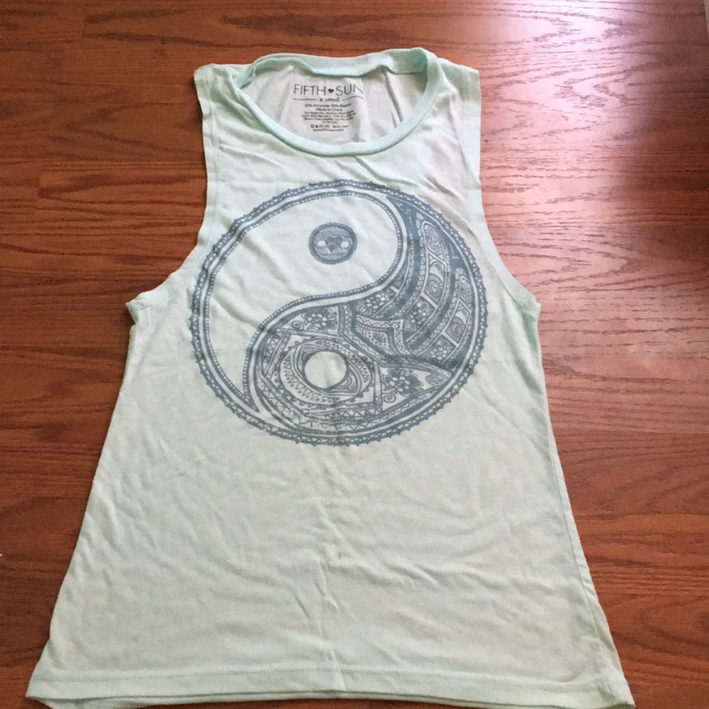 Muscle tank with yin-yang